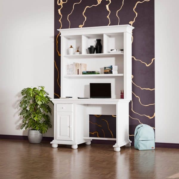 Schreibtisch mit Regal „Fjord“ aus Massivholz