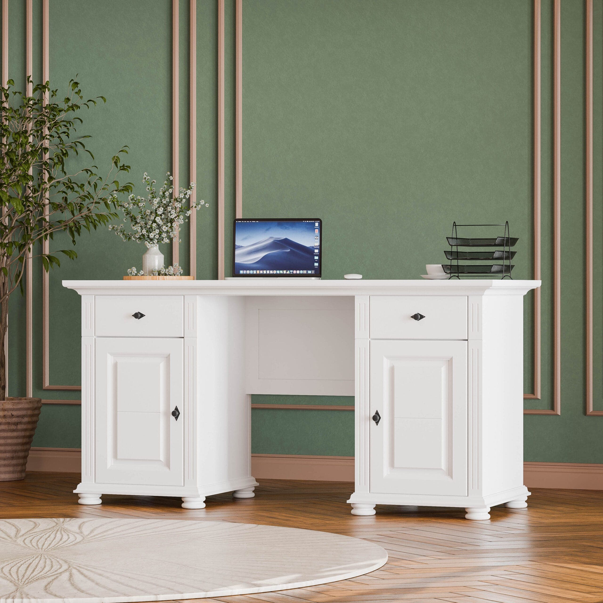 Schreibtisch „Skagen“ mit 2 Korpussen, 160 x 70 cm