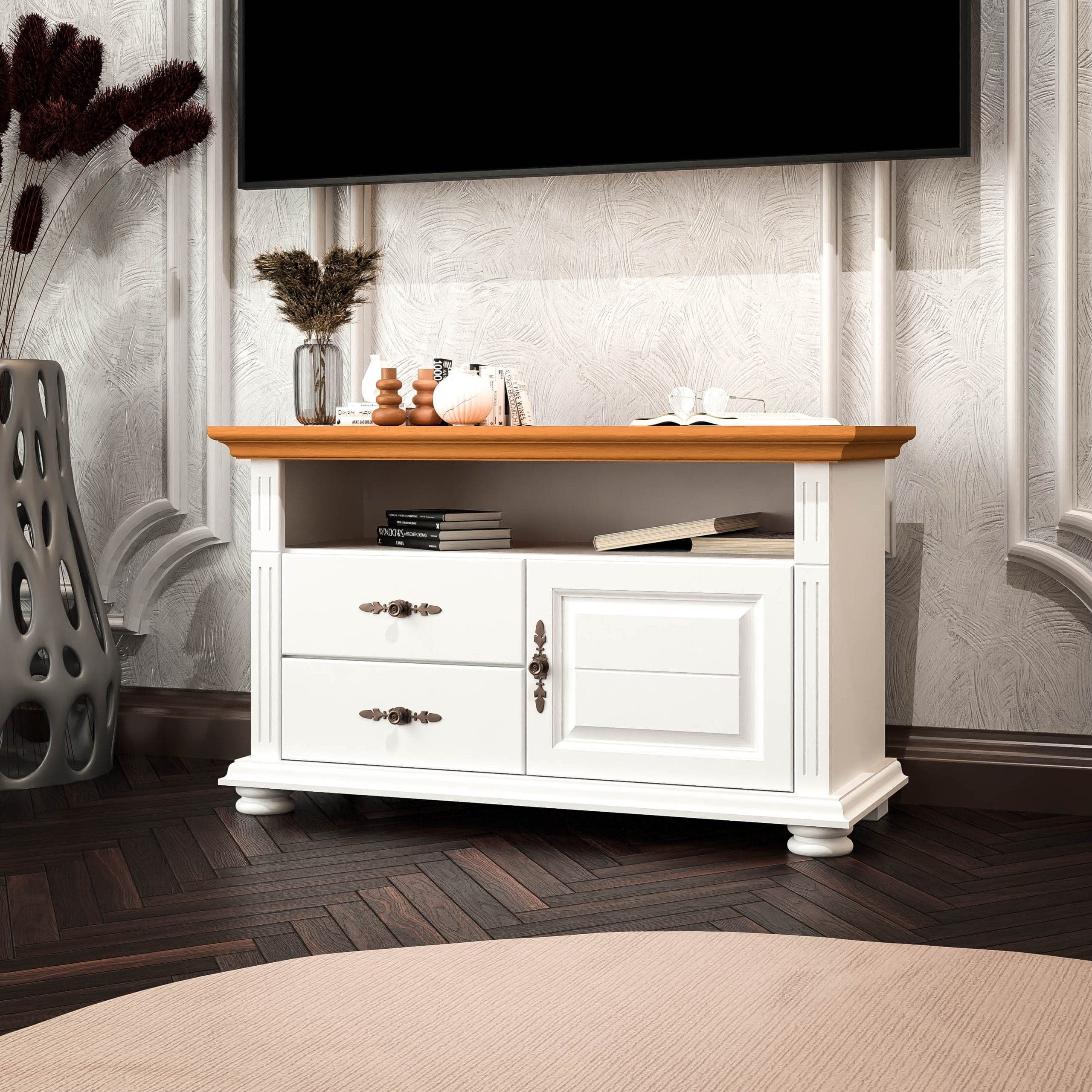 Kleiner TV-Schrank „Skagen“ aus massivem Holz