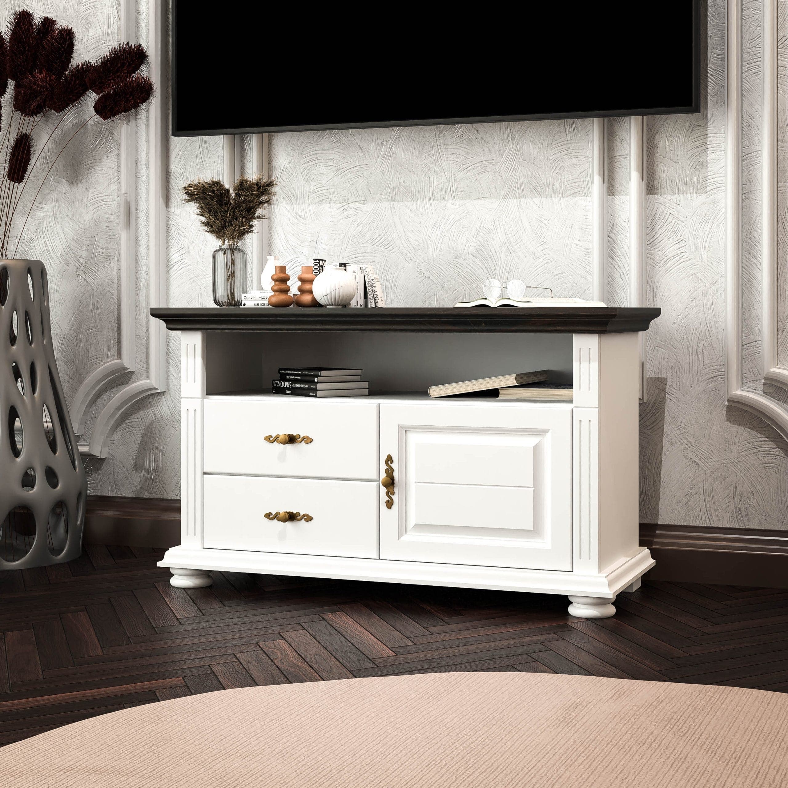 Kleiner TV-Schrank „Skagen“ aus massivem Holz