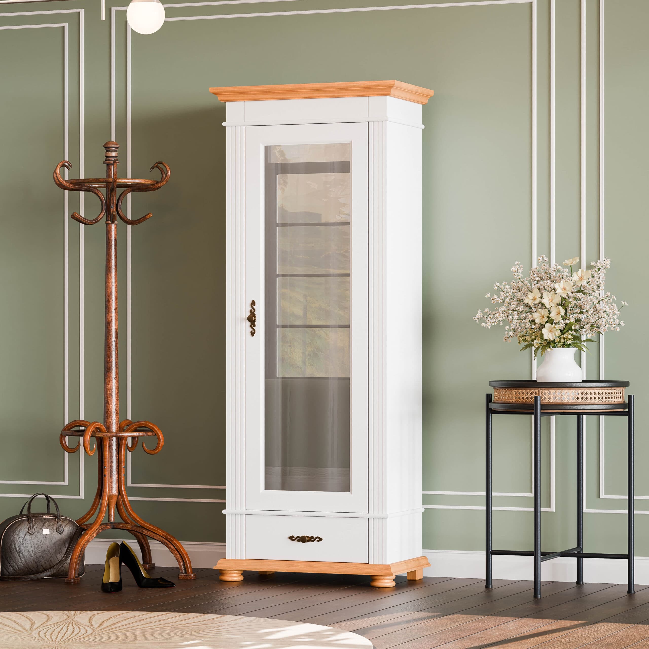 1-türiger Spiegelschrank Skagen aus Massivholz