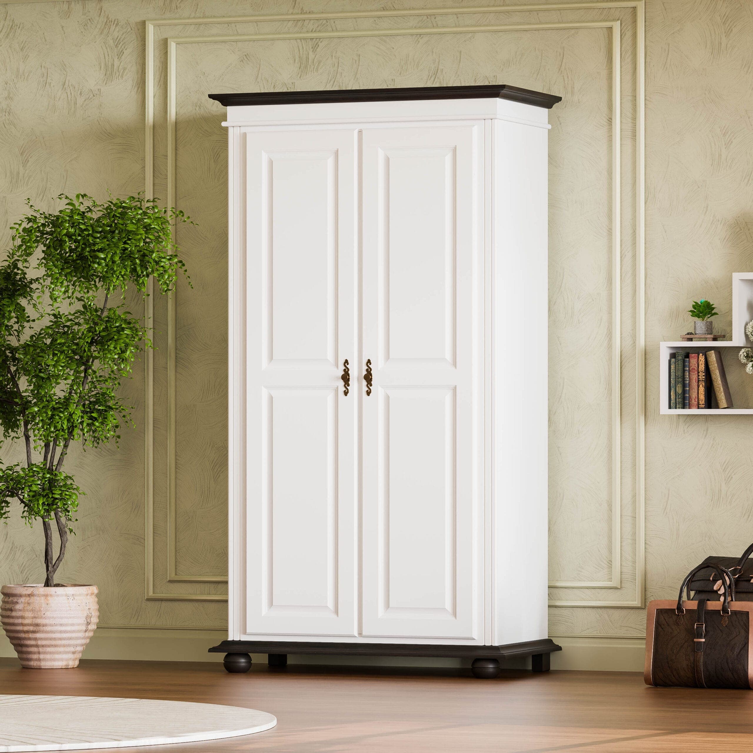 Massivholzschrank Nordby, 2-türig, 110 cm breit