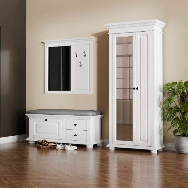 Flur-Garderobe „Skagen 5“ aus massivem Fichtenholz