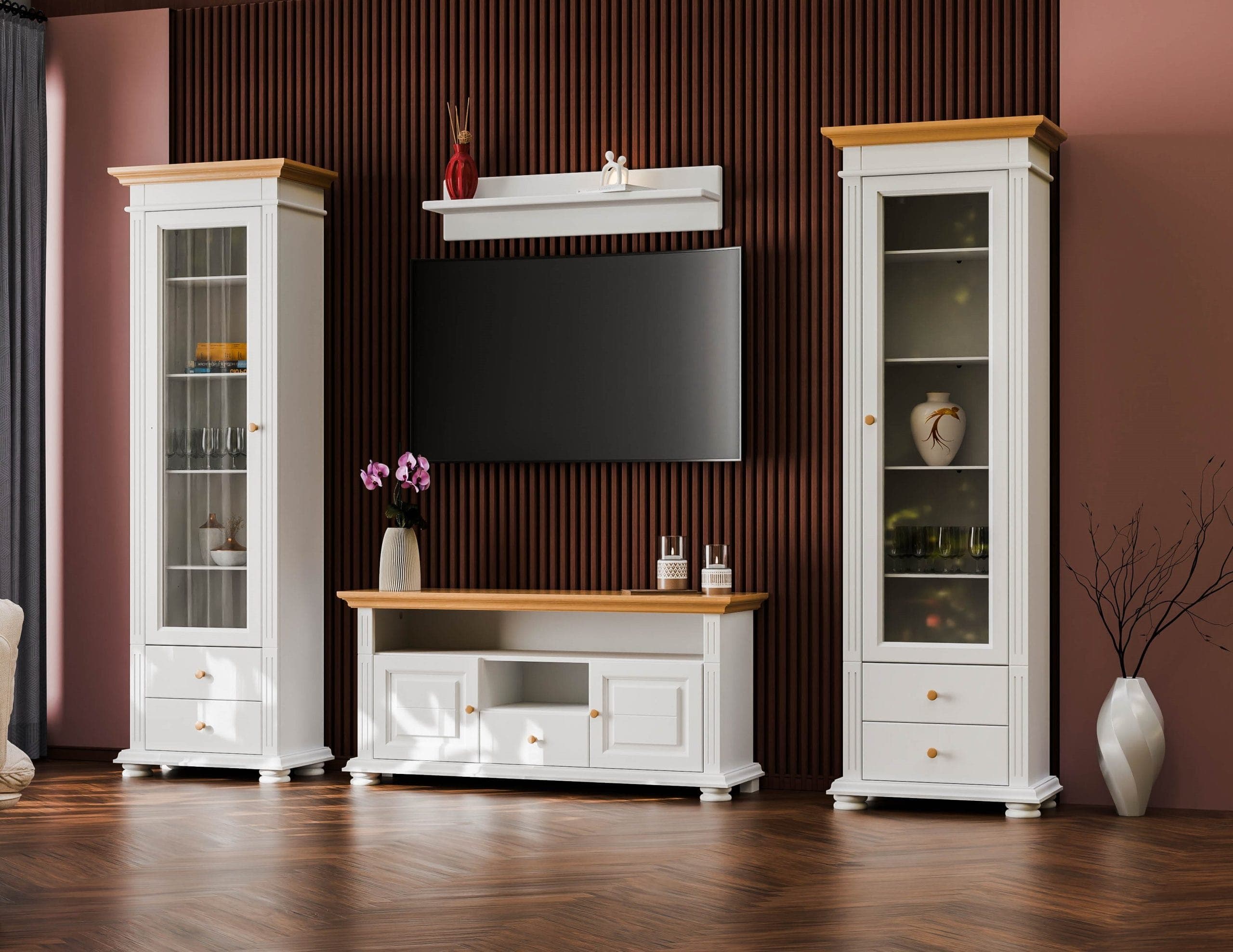 Wohnzimmer-Set „Skagen 9“ aus massivem Fichtenholz