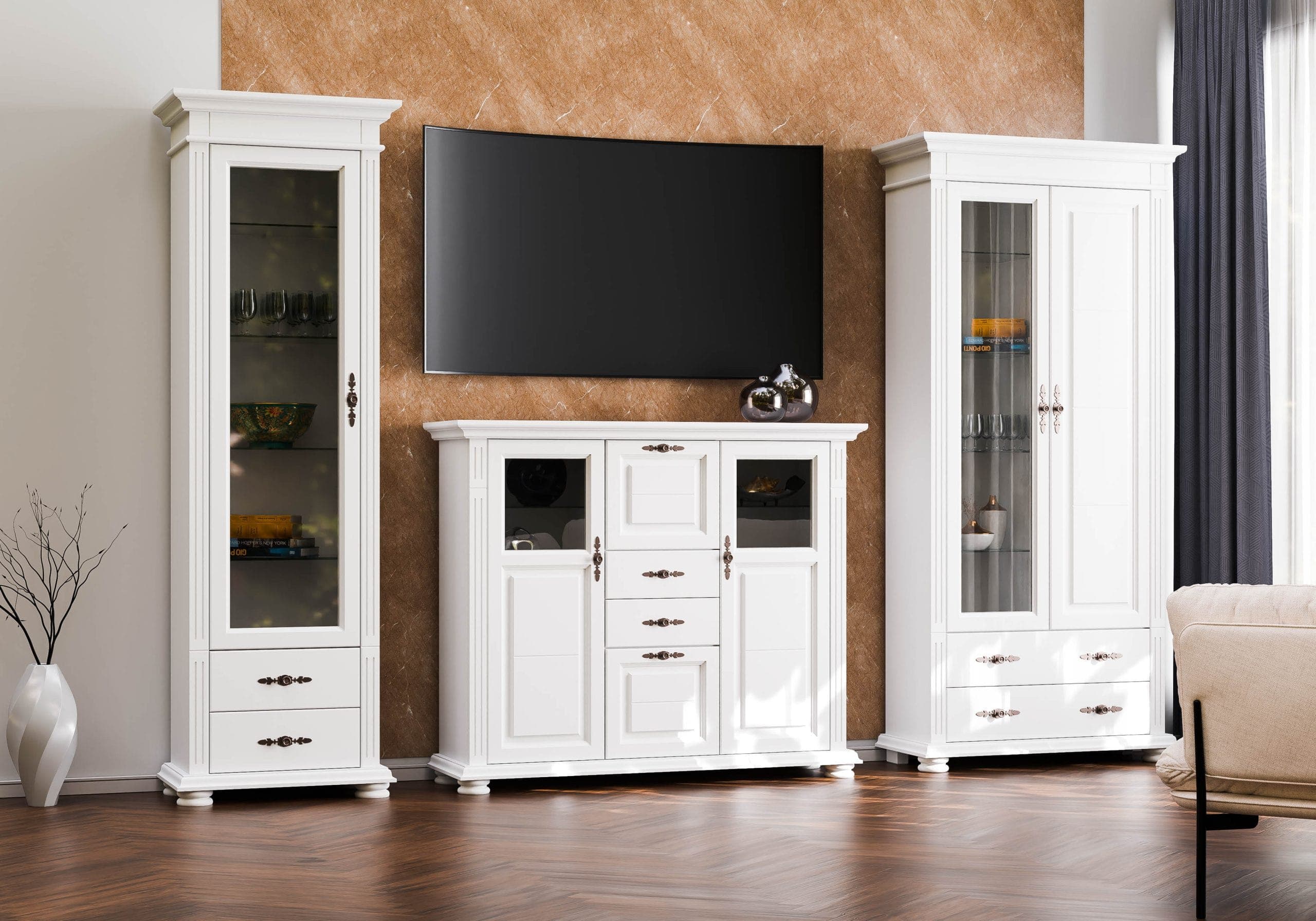 Wohnzimmer-Set „Skagen 10“ aus massivem Fichtenholz